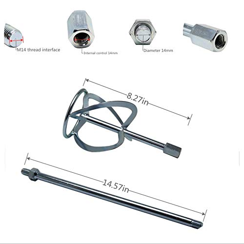 Concrete Mixing Rod, Paint Mixing Rod. Paint Mixer Drill Bit Accessories, Cement Mixer Tool Drill Bit, M14 Electric Brick Mixer Accessories #TOP3