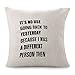 'It's No Use Going Back To Yesterday Because I Was A Different Person Then Anime poszewka na poduszkę gładka klasyczna religijna do chrztu 65 cm x 65 cm