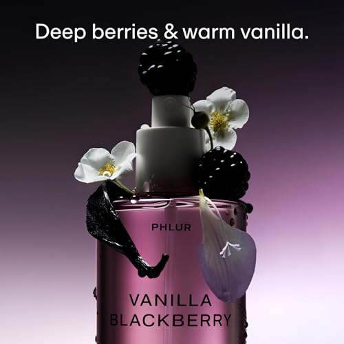 Image of PHLUR Vanilla Blackberry Body Mist, 3 Fl Oz - Hair and Body Perfume | Vanilla Perfume Body Spray with Blackberry, Raspberry Blossom and Warm Amber Fragrance