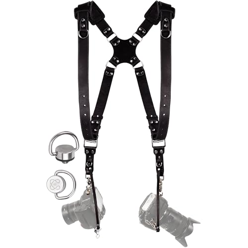 C Coiro Dual Shoulder Leather Camera Harness