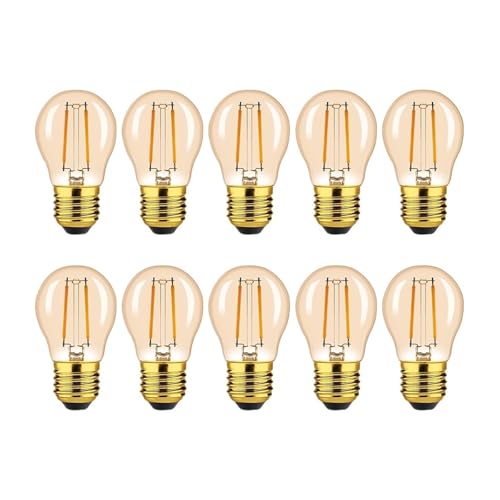 10 ���B���e�[�W LED 12V �d�� E27 G45 2W �A���o�[�K���X��d���A���v��