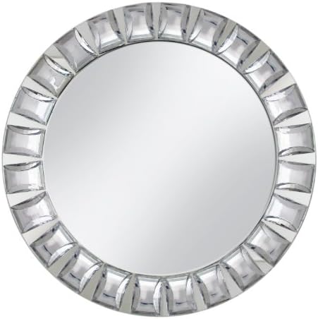 Charge It by Jay Mirror Glass Charger Plate 13” Decorative Melamine Service Plate for Home, Professional Dining, Perfect for Upscale Events, Dinner Parties, Weddings, Catering, 1 Piece, Big Beads