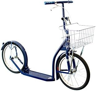 Groffdale Scooters Amish Made Kids Deluxe Kick Scooter, 16" Wheels (Navy Blue)