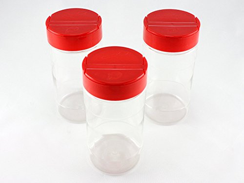 Skyway Supreme 12 OZ Clear Plastic Spice Bottles Jars Containers - Set of