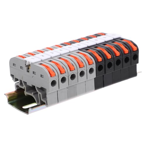 Bloques Din para cables AWG con conectores rápidos multicables Holibanna