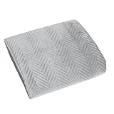 Eurofirany Exklusive Decke Tagesdecke Glamour Steppdecke Bettüberwurf Überwurf (Sofia Silber, 220 x 240 cm), Stoff