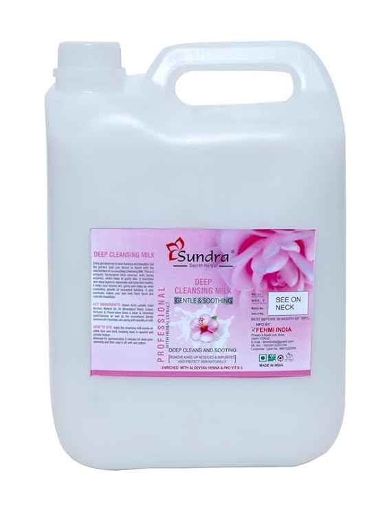 SUNDRA SECRET HERBAL Deep Pore Cleansing Milk | Makeup Remover Cream | Moisturizer Lotion – 4.5 Litre