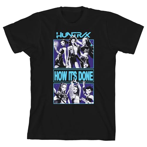 Kpop Demon Hunters How Its Done Boys Black Crew Neck Short Sleeve T-Shirt-Medium
