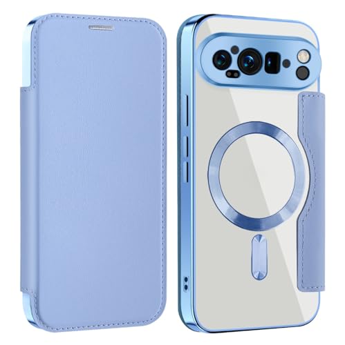Étui cuir Google Pixel 9 Pro XL protection haut de gamme à rabat magnétique