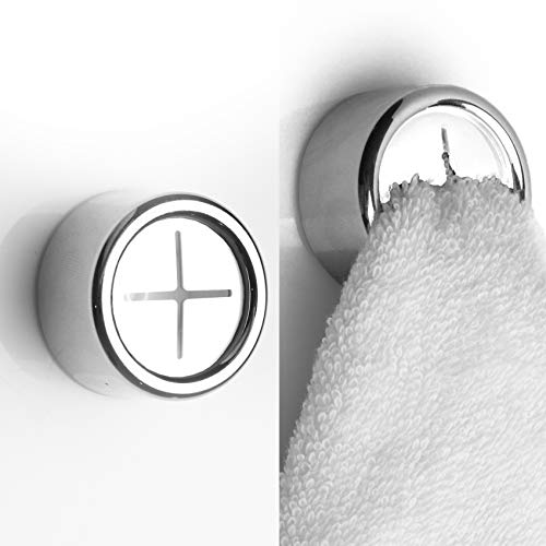 RICHYN Kitchen Towel Hooks White – Set of 2 self Adhesive Towel Hook