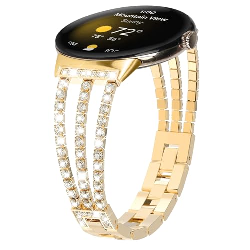Alociaga �L���L�����^���o���h Google Pixel Watch 3 41mm/2/1 �E�H�b�`�o���h�Ή� �L���L���_�C�������h�`�F�[�� �X�^�C���b�V���ȃ��f�B�[�X�X�g���b�v Pixel Watch 3 41mm/2/1�X�}�[�g�E�H�b�`�̌����p
