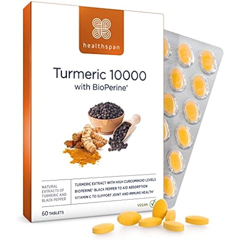 Healthspan Turmeric with BioPerine 10,000mg Cover