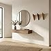 3-Pack Handmade Walnut Wall Hooks – Minimalist Coat Rack for Entryway & Bathroom – Modern Wooden Hangers for Coats, Towels, Bags (Walnut)