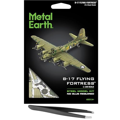 Maquette B-17 Flying Fortress Metal Earth 3D en métal avec pince