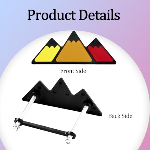 Image of Grille Decor Badge, Tri-Color Grille Insert Trims | Tri-Color Grille Badge Emblem Decoration Accessories Car Truck Label Fit for Most Vehicles