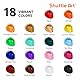 Shuttle Art Acrylfarben Set, 18 Acrylfarben in Flaschen (je 250ml, 8,45oz), hochpigmentierte Acrylfarben, Premiume Acrylfarben für Künstler, Anfänger und Erwachsene auf Steine, Leinwand, Holz geeignet