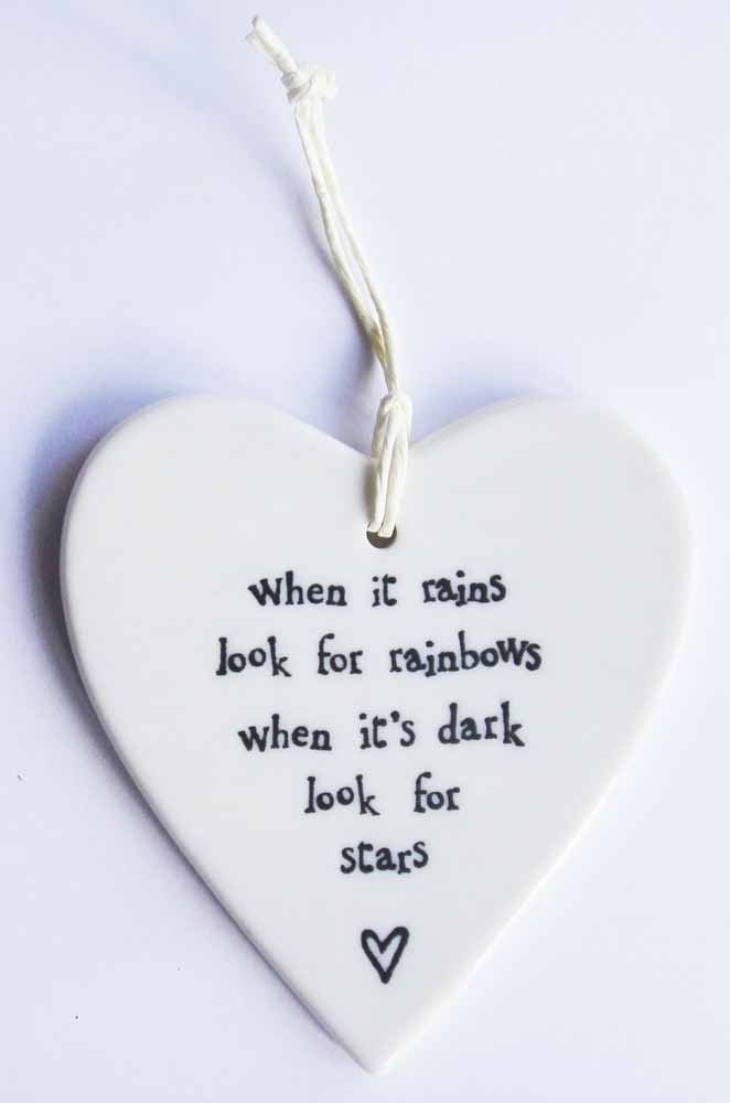 East of IndiaPorcelain Round Heart - When It Rains