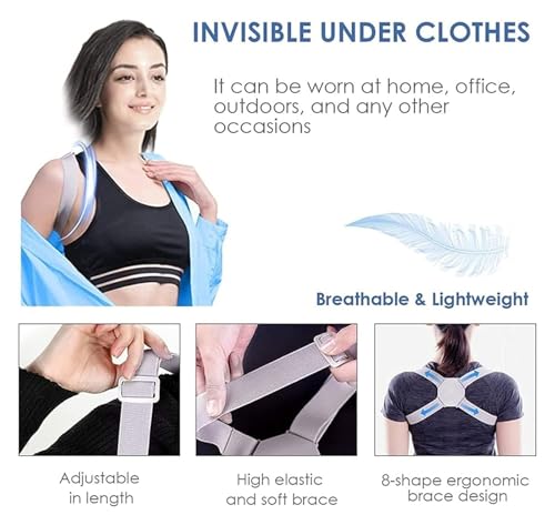 Correcteur de posture réglable avec rappel de vibration pour soutien vertébral