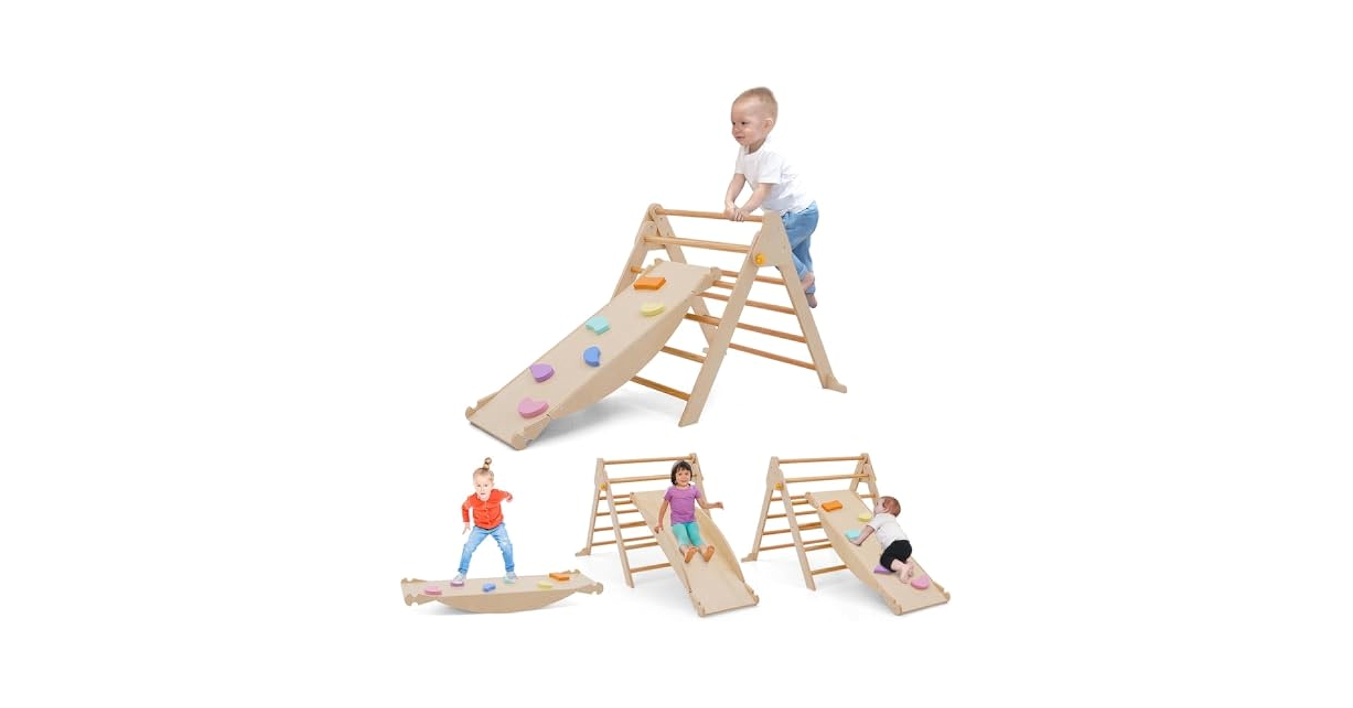 playdesign 3REE OVER Z グレー L Amazon.com: Pikler Triangle Set for Kids 3+, Toddler