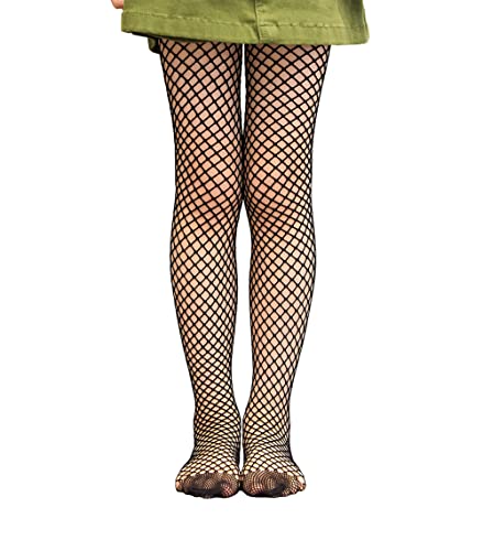 Girls Tights High Waist Fishnet Stockings Thigh High Mesh Pantyhose2