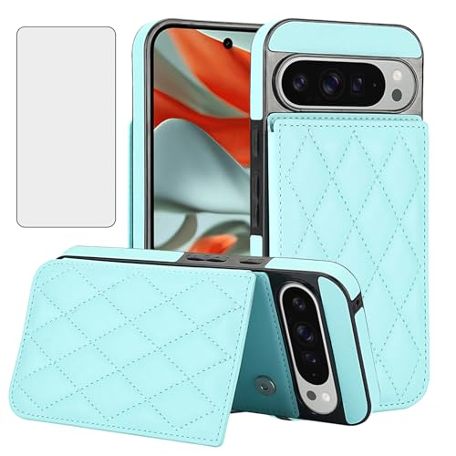 Protection Pixel 9 Pro anti-choc et antivol carte bleue avec béquille