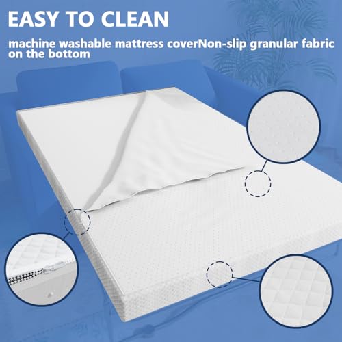 Rhyme Source 4.5 Inch Cold Gel Memory Foam Sofa Bed Mattress Replacement For Sleeper Sofa And Couch Beds Queen Size Sofa Certipur-Us Certified thumb #3