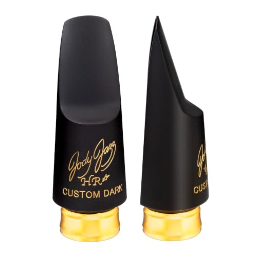 HR* CUSTOM DARK Alto 6 Saxophone Mouthpiece with Chedeville Rubber, Black | Large Round Chamber...