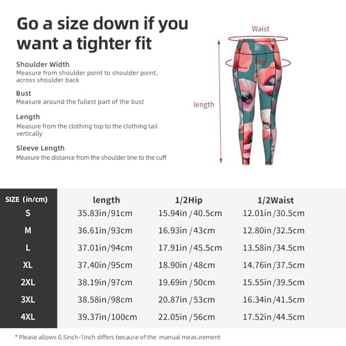 Leggings para correr con cintura alta y estampado de amapolas pastel 5