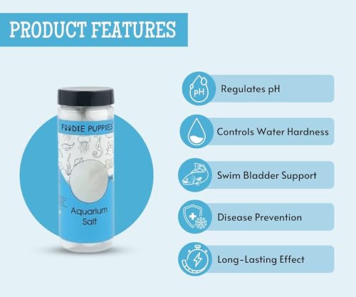 Image of Foodie Puppies Aquatic Aquarium Salt Balls for Fish Tanks - 350gm | Ornamental Fish - Stress Relief, Gill Function Support, Electrolyte Balance & Nitrite Detox for Koi, Goldfish & Freshwater Tanks