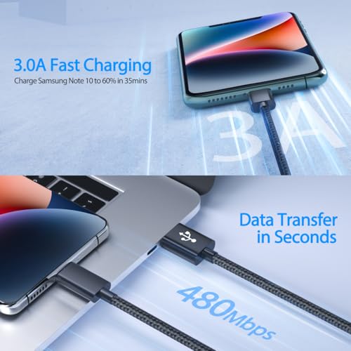 PS4コントローラー充電ケーブル PS4充電コード Xbox Oneコントローラー、Playstaion-4、Dualshock-4、PS4 Slim Proコントローラーに対応 編組交換用マイクロUSBデータ同期 X-box One Xアクセサリー用