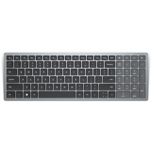 Dell KB740 Clavier compact dispositif sans fil 2.4 GHz Bluetooth 5.0 QWERTZ Allemand titan avec Service d'échange avancé le jour ouvrable suivant - vue 4