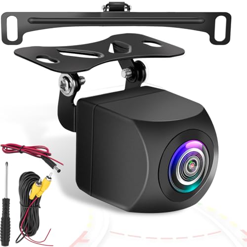 Image of Backup Camera for Car, AHD 1080P Reverse Camera, 170 Wide Angle Universal Back Up Camera for Car Truck Vehicle SUV RV, 2.5mm Jack 4 Pin Waterproof Rear View Camera, Clear Night Vision, 19.7ft