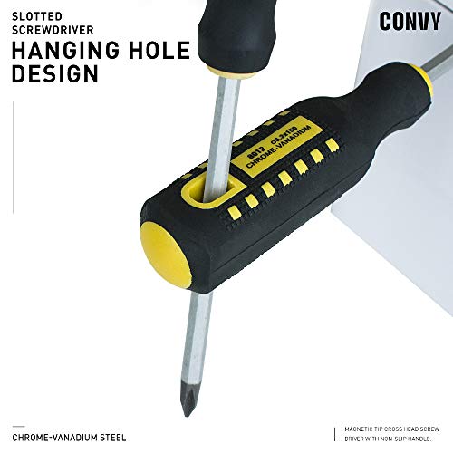 Convy GJ-0127 Phillips Screwdriver Cross Head Screwdriver with Non-Slip Rubber Handle, PH 6150