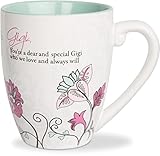 Pavilion Gift Company Mark My Words Gigi Floral Butterfly Grandma Coffee Tea Mug, Large, Teal