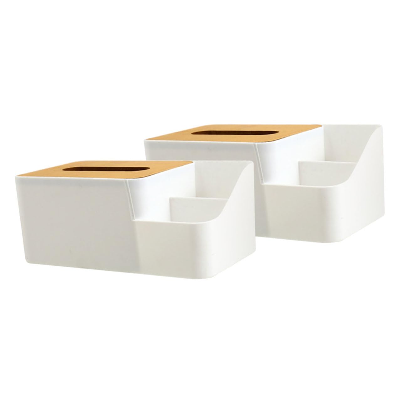 Boîte à Mouchoirs Multifonctionnelle en lot de 2 pour l'organisation de la maison