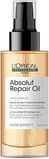 L’Oréal Professionnel 10-in-1 Leave-in Oil for Dry And Damaged Hair, With Protein. Gold Quinoa and Wheat Germ Oil, Nourishes, Resurfaces and Repairs, Serie Expert Absolut Repair, 90 ml