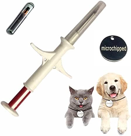Manruta Dogs and Cats ID Chips Implant Kit Small Size 1.4X8 mm 20 Pack, Completely Germany Microchip Bioglass Tag Dispossable Syringe with Sharp Needle Universal Standard