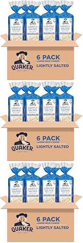 Image of Quaker Large Rice Cakes, Lightly Salted, Pack of 18
