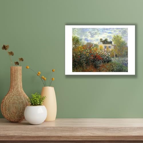 Impression Claude Monet Jardin à Argenteuil grand format mat
