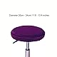 zalati Runde Hocker Abdeckung rutschfeste weiche Stretch Sitzkissen Slipcover Protector für Hocker Bar Stuhl Durchmesser 30-34 cm, lila