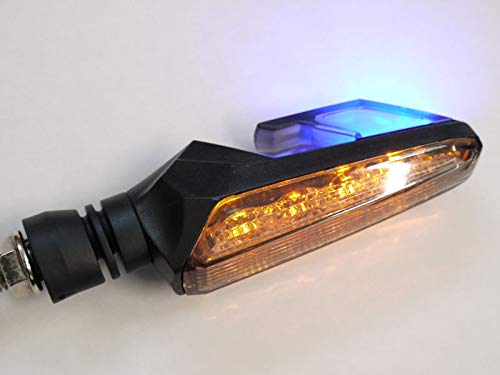 Amazon | デュアルカラー LEDウインカー TYPE2 ブルー ダブル球