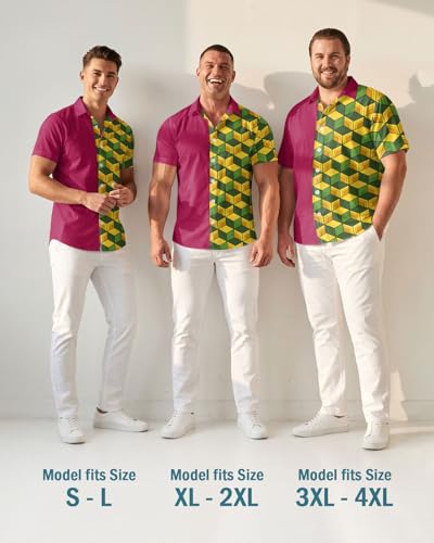 Image of 99TIMORO Tropical Printed Men's Hawaiian Shirts Short Sleeve Top