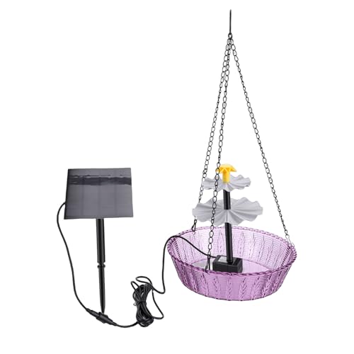 Pssopp Fontana Solare per Il Bagno degli Uccelli, Vaschette per Uccelli, Ciotola Gorgogliante per Ad Energia Solare per Giardino Esterno Balcone Decorazione del Patio Fontana per Il Bagno per,