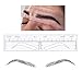 50Pcs Microblading Ruler Sticker Eyebrow Shaping Stencils Microblading Supplies Disposable Adhesive Eyebrow Template Permanent Makeup Measure Tool (High Arch)