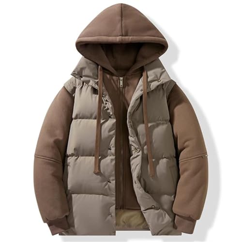 Doudoune parka homme contre le froid veste ample à capuche