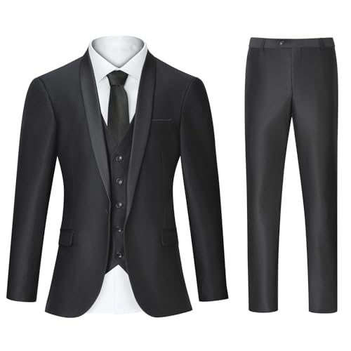 Men's Luxury 3-Piece Tuxedo Set - Stage Party Blazer with Vest & Pants for Groomsmen2