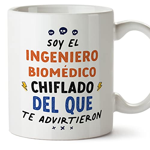 MUGFFINS Biomedical Engineer Man Mug - in Spanish - Todos te advirtieron - Funny Gift for Colleagues - Ceramic 11oz Mug