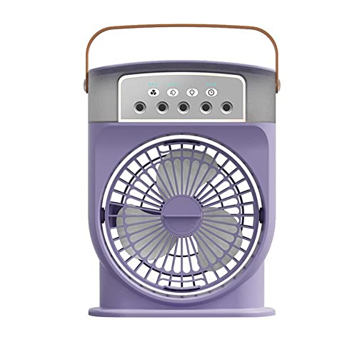 Pyanegn Ventilador de Aire Acondicionado PortáTil Ventilador de Mesa con Humidificador de Ventilador EléCtrico de 5 Orificios con Rociador de Aire Mini Ventilador Personal para el Hogar-D