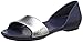 crocs Women's Lina Embellished Dorsay Flat Sandal, Navy/Silver, 8 M US