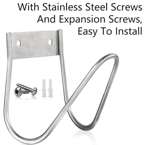 SagaSave Garden Hose Holder Hook, Wall Mounted, Stainless Steel, 5kg/11lbs Capacity, Rust Resistant, Hose Storage Hanger for Yard Lawn - Image 4
